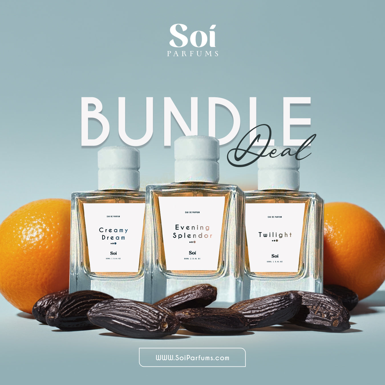 THREE 50ML PERFUMES